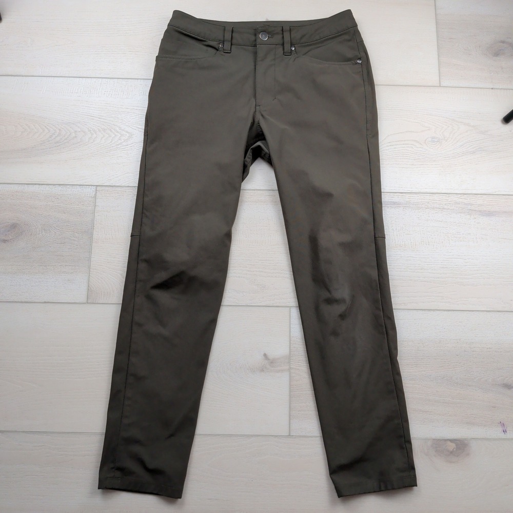 Lululemon ABC Pant Slim Warpstreme Olive Green Mens 28x28 M5A45S Trousers